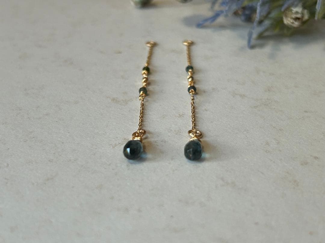 14KGF インディゴブルーカイヤナイトの3wayチャーム