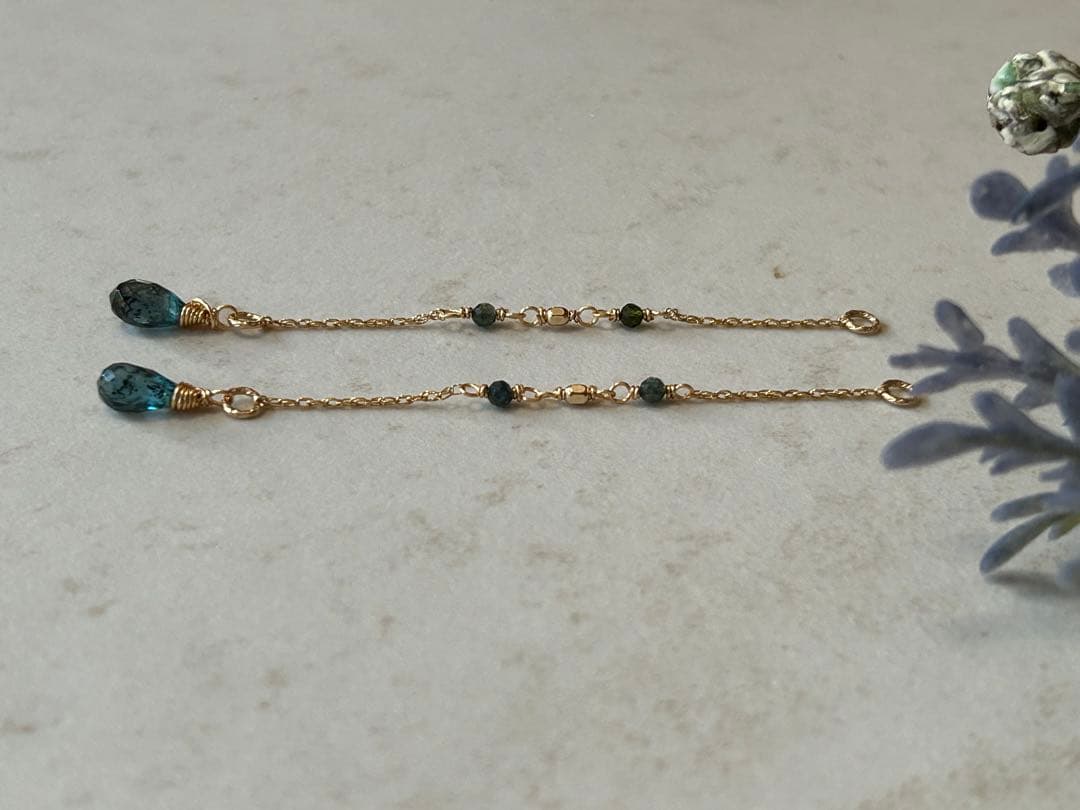 14KGF インディゴブルーカイヤナイトの3wayチャーム