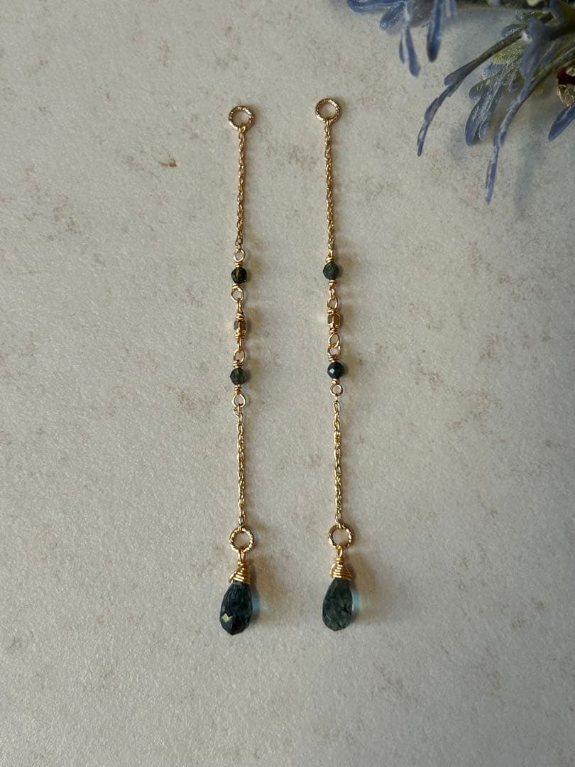 14KGF インディゴブルーカイヤナイトの3wayチャーム