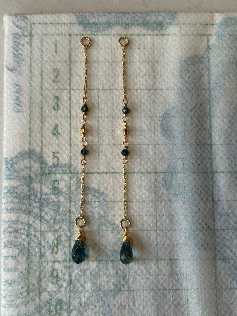 14KGF インディゴブルーカイヤナイトの3wayチャーム