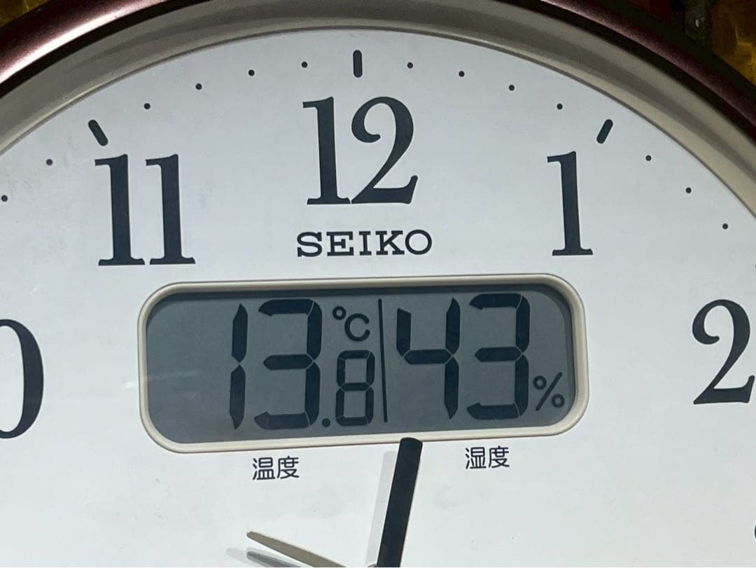 SEIKO セイコー 掛時計 KX348B 温度計 湿度計 電波時計