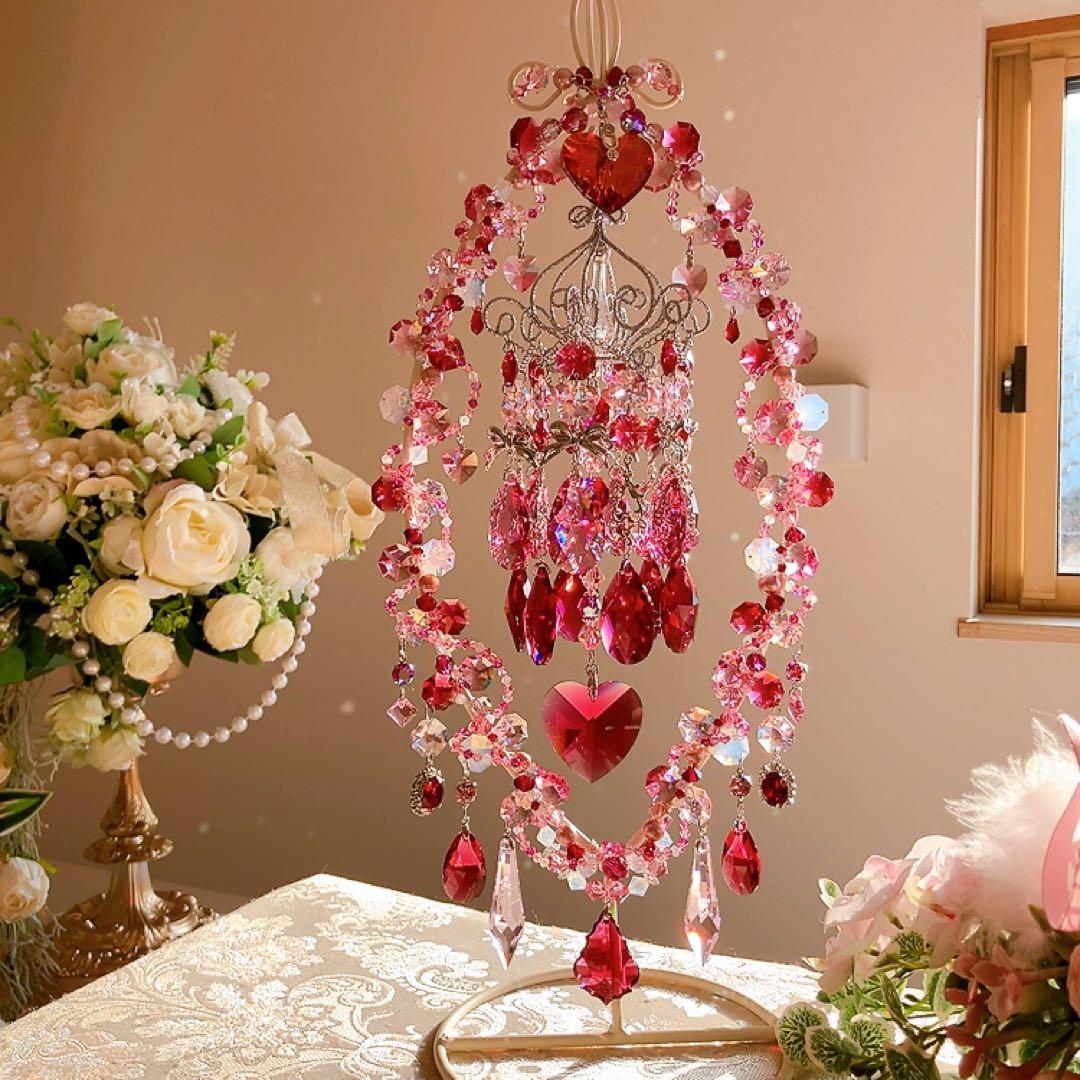 ☆かおmama☆様♡*.スワロフスキー♡シャンデリア付きスタンドサンキャッチャー