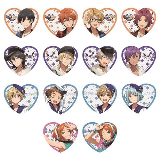 ★新品★あんスタ★ハート型ラメアクリルバッジ★vol.1★10点セット