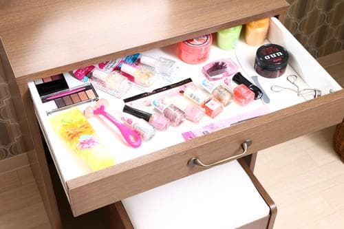 【新品・送料無料】ドレッサー（三面鏡）　スツール付き　ＭＢＲ