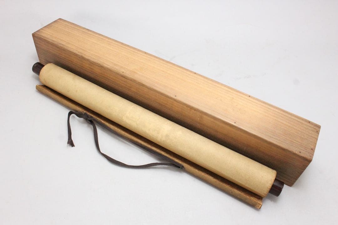 No5396 掛軸　片山秀陵　花鳥図　絹本着色　合箱　日本画　古美術　送料無料