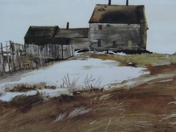Andrew Wyeth、THE OLSON HOUSE、希少画集画、新品高級額