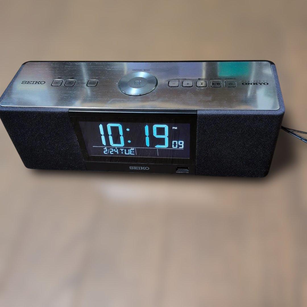 SEIKO ONKYO デジタル時計 ONKYOスピーカー、Brutus内蔵