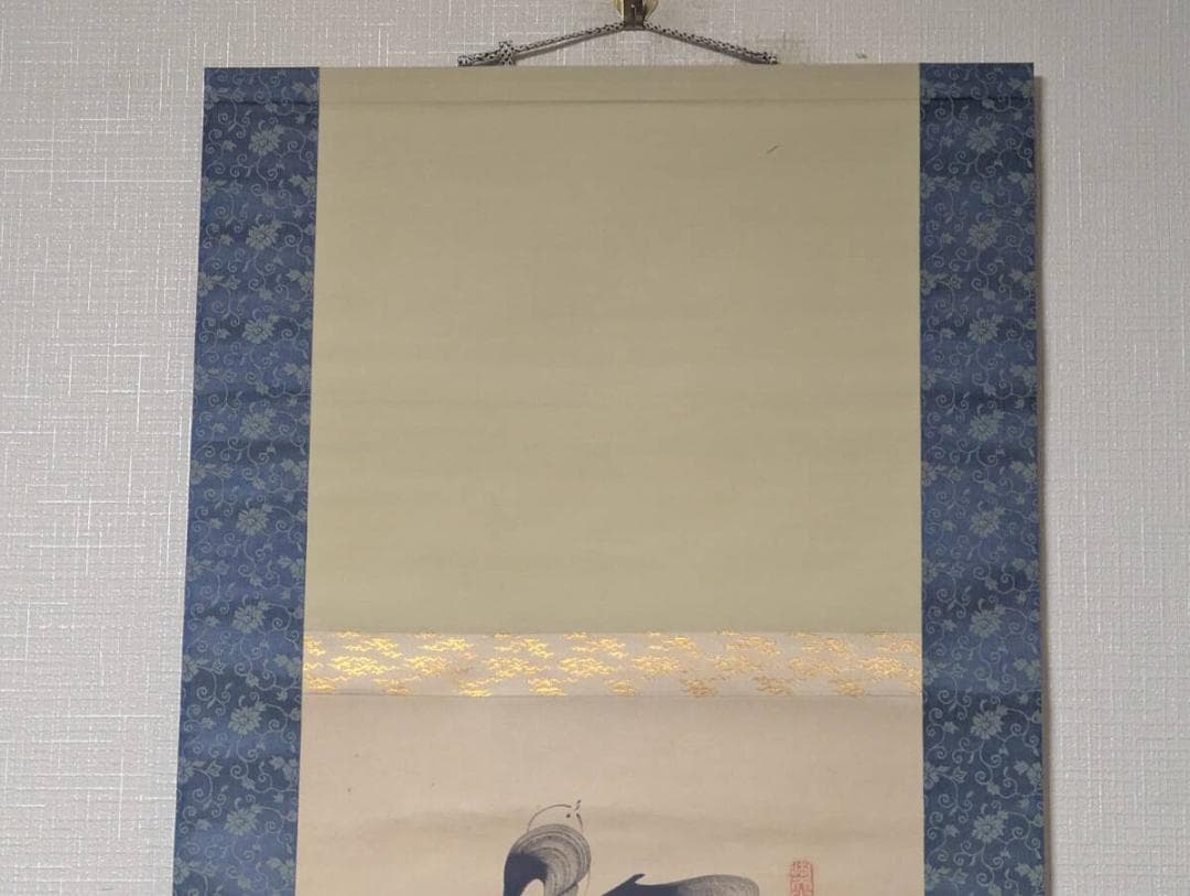 【真作】掛軸　白山神社　力強く荘厳な揮毫　書道作品　書家の堂々たる筆致　V25