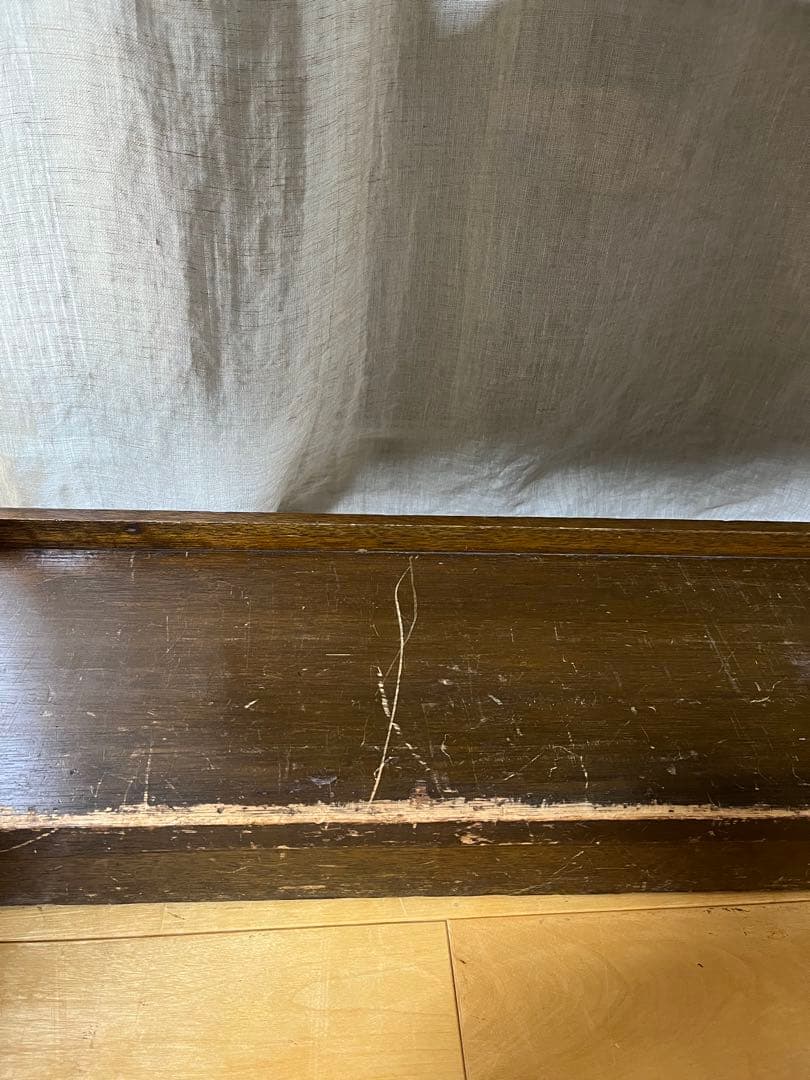 あ*た様 ヒビ割れあり　古い　本棚　くさび　136センチ　無垢　民藝　アンティー