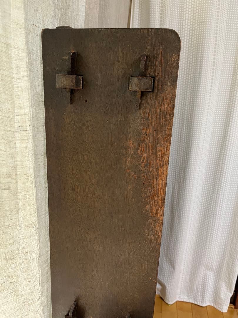 あ*た様 ヒビ割れあり　古い　本棚　くさび　136センチ　無垢　民藝　アンティー