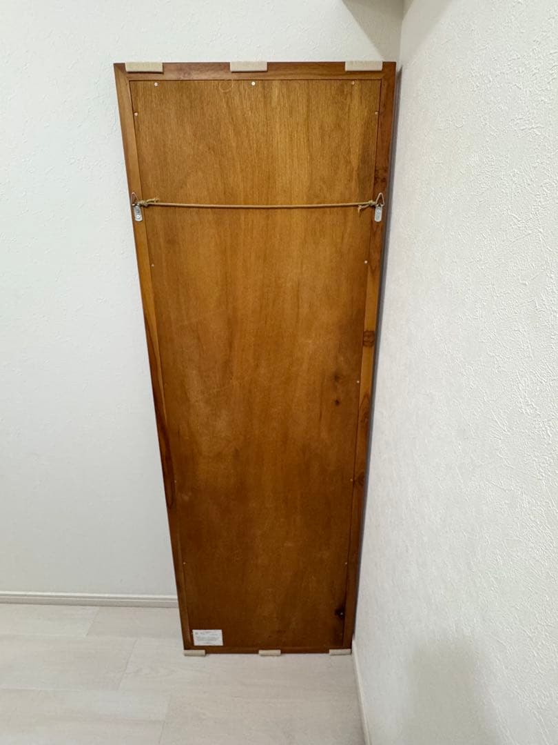 木製スタンドミラー 長方形