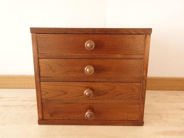 北海道手作り家具　ナラ（楢）材　 Ａ４小引出４Ｆ　勇峰工芸（新）