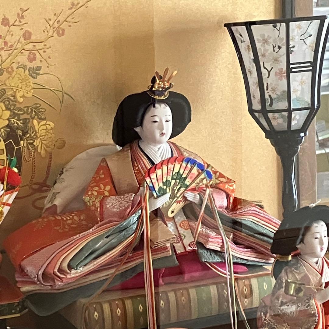 オルゴール付　ぼんぼり電灯付　お雛様　雛飾り　人形の久月　親王官女飾