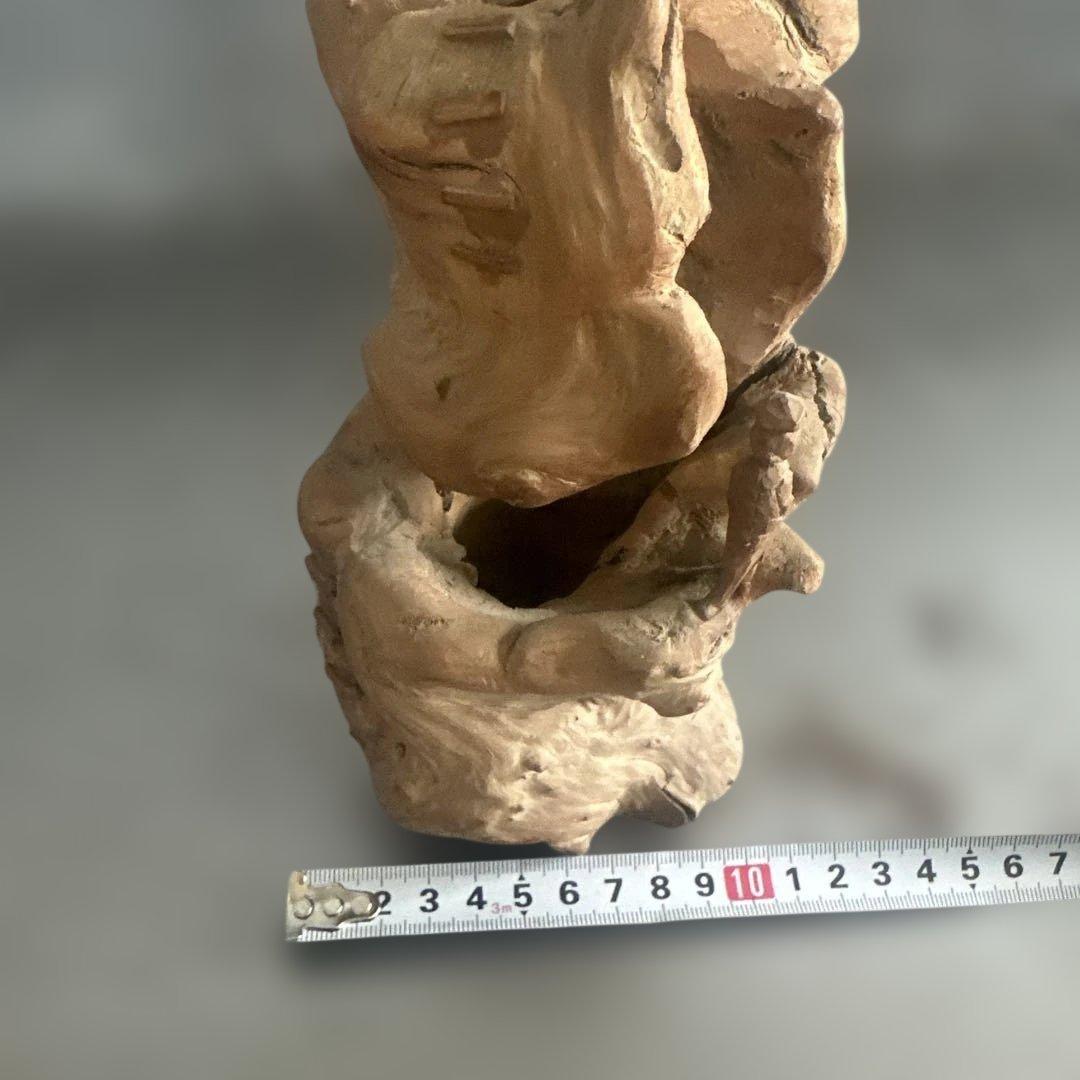 ヴィンテージ木製抽象彫刻 インテリア置物