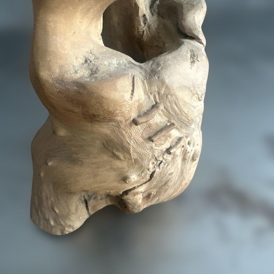 ヴィンテージ木製抽象彫刻 インテリア置物