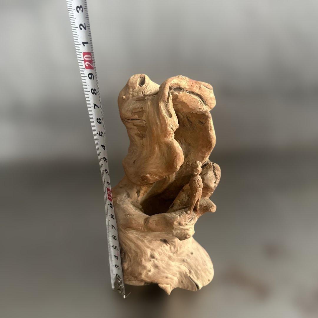 ヴィンテージ木製抽象彫刻 インテリア置物