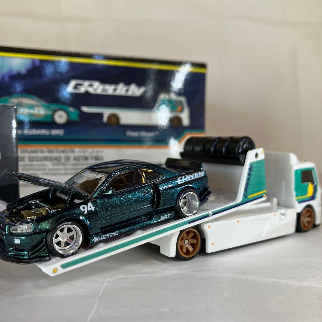 MINI GT☆街道ハウス／ホットウィール ⭐️グレッティ日産34R／積載車✨