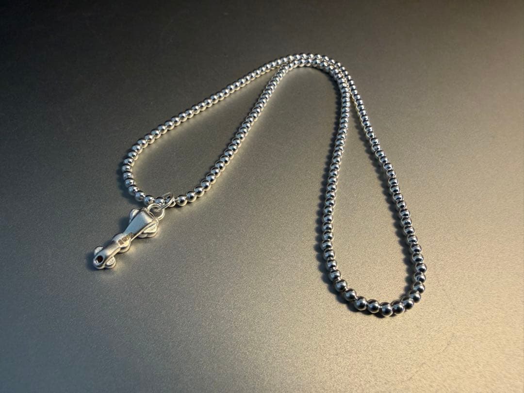 高純度'純銀(999刻印)ブレス＃Double Wrap二連ウェア2.5㍉球