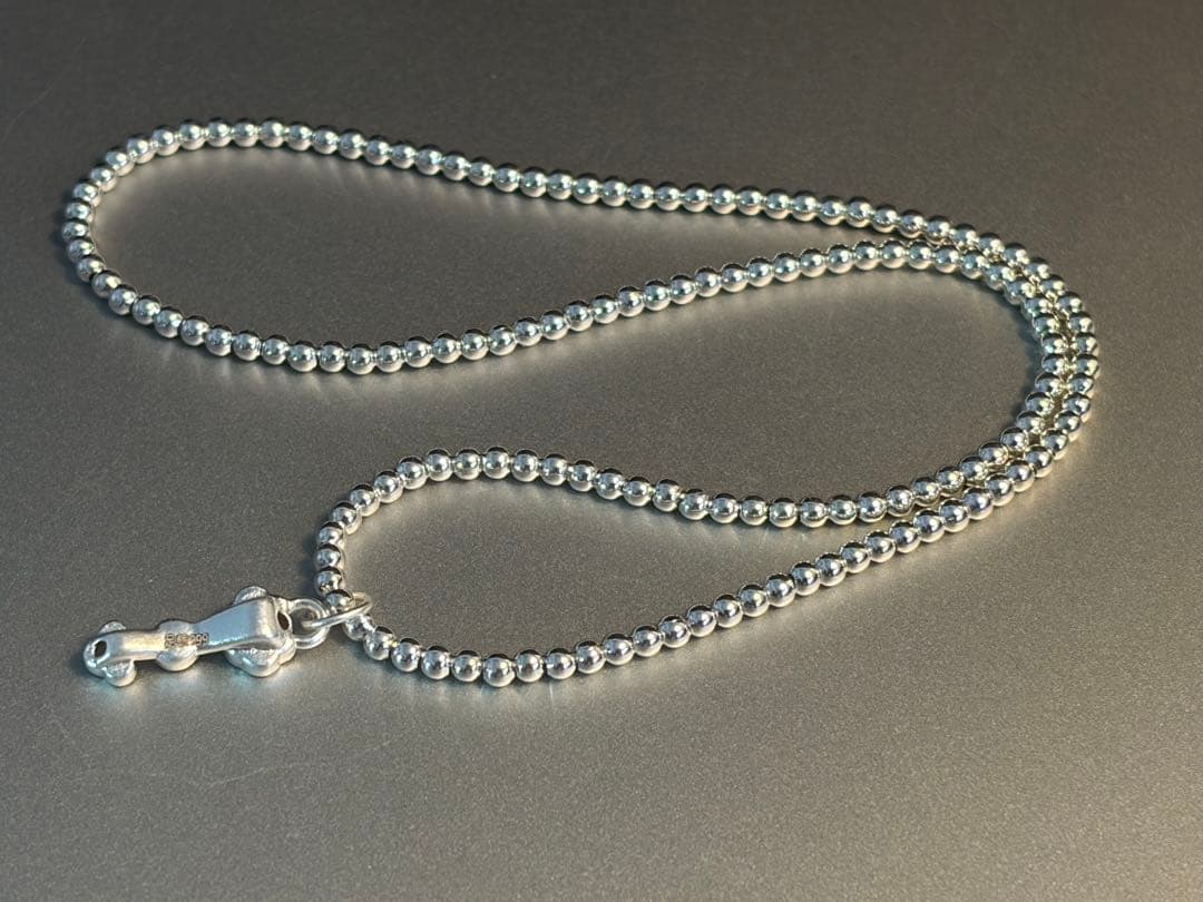 高純度'純銀(999刻印)ブレス＃Double Wrap二連ウェア2.5㍉球