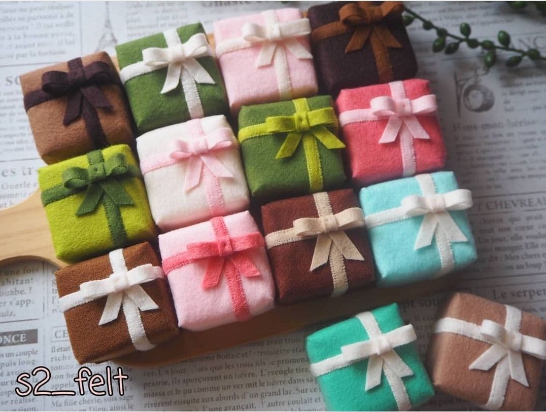 フェルトおままごと Boxケーキ