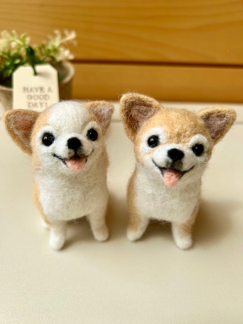クレス110♪チワワちゃん 犬 羊毛フェルト ハンドメイド