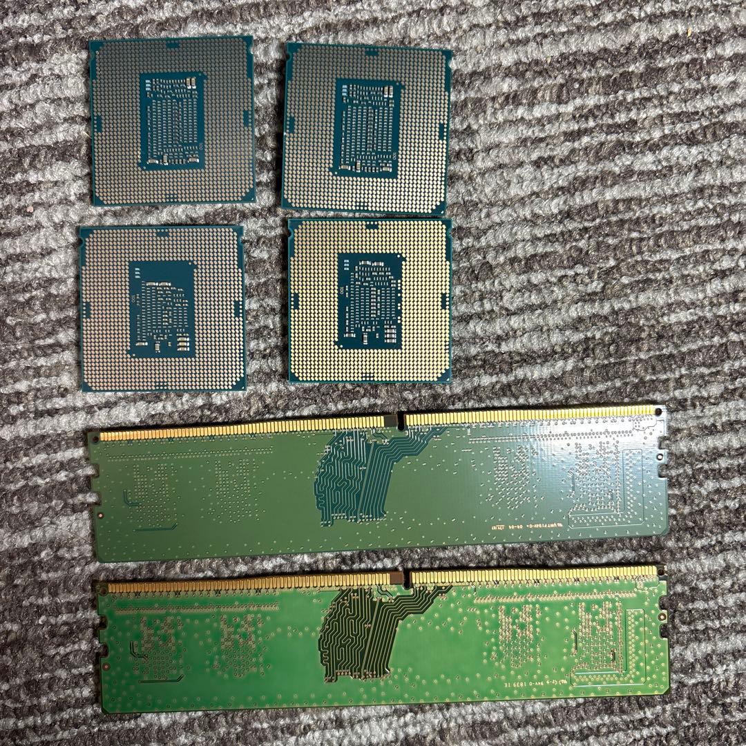 【ジャンク】Core i5-8400/i3-6100 DDR4メモリセット