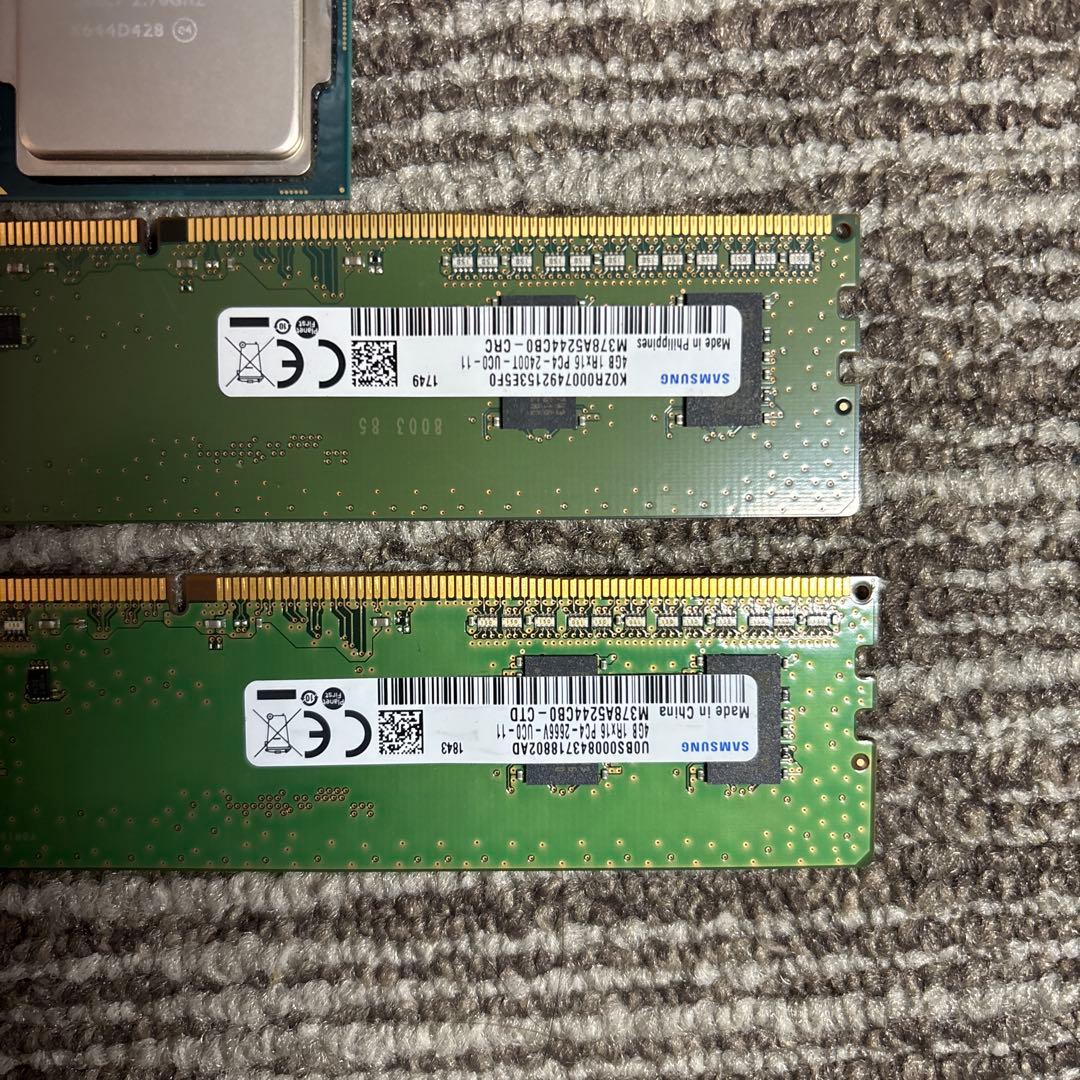 【ジャンク】Core i5-8400/i3-6100 DDR4メモリセット