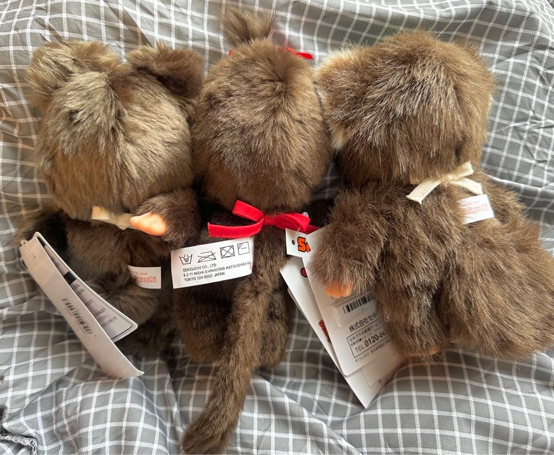 モンチッチ 女の子モンチッチ フレンズ クマ タヌタヌ S サイズ 3体セット