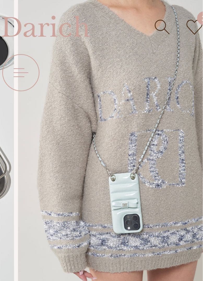 darich☆DDリボンiPhoneケース sax