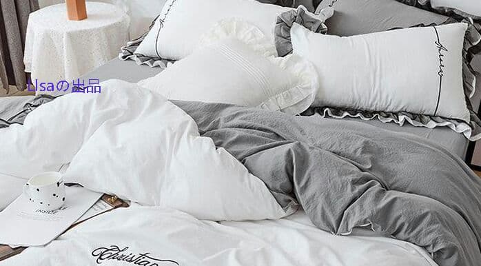 【送料無料】寝具 四点セット 布団カバー シーツ 枕カバー 純色 布団セット5