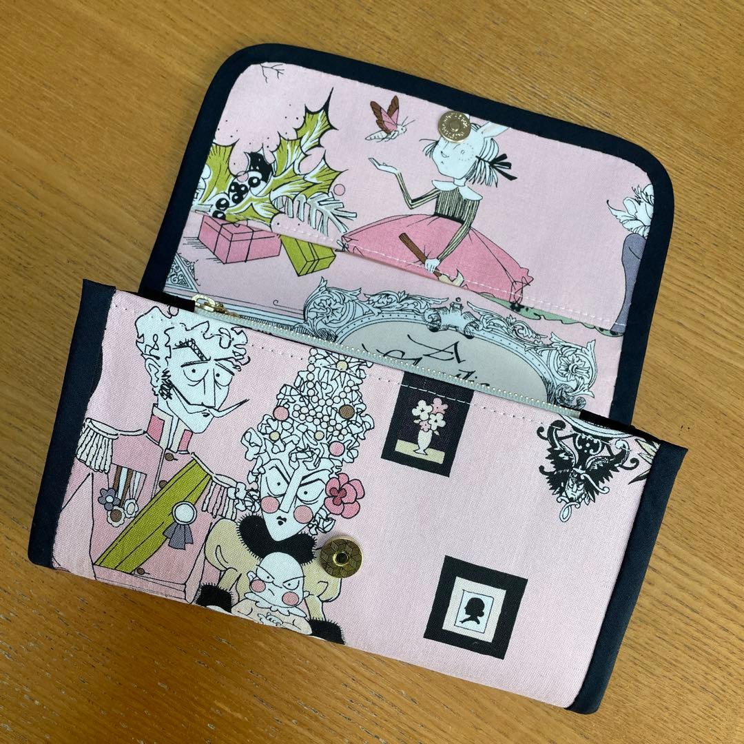 ラスト　長財布　やりくり財布　ハンドメイド　激レア生地　アレキサンダーヘンリー