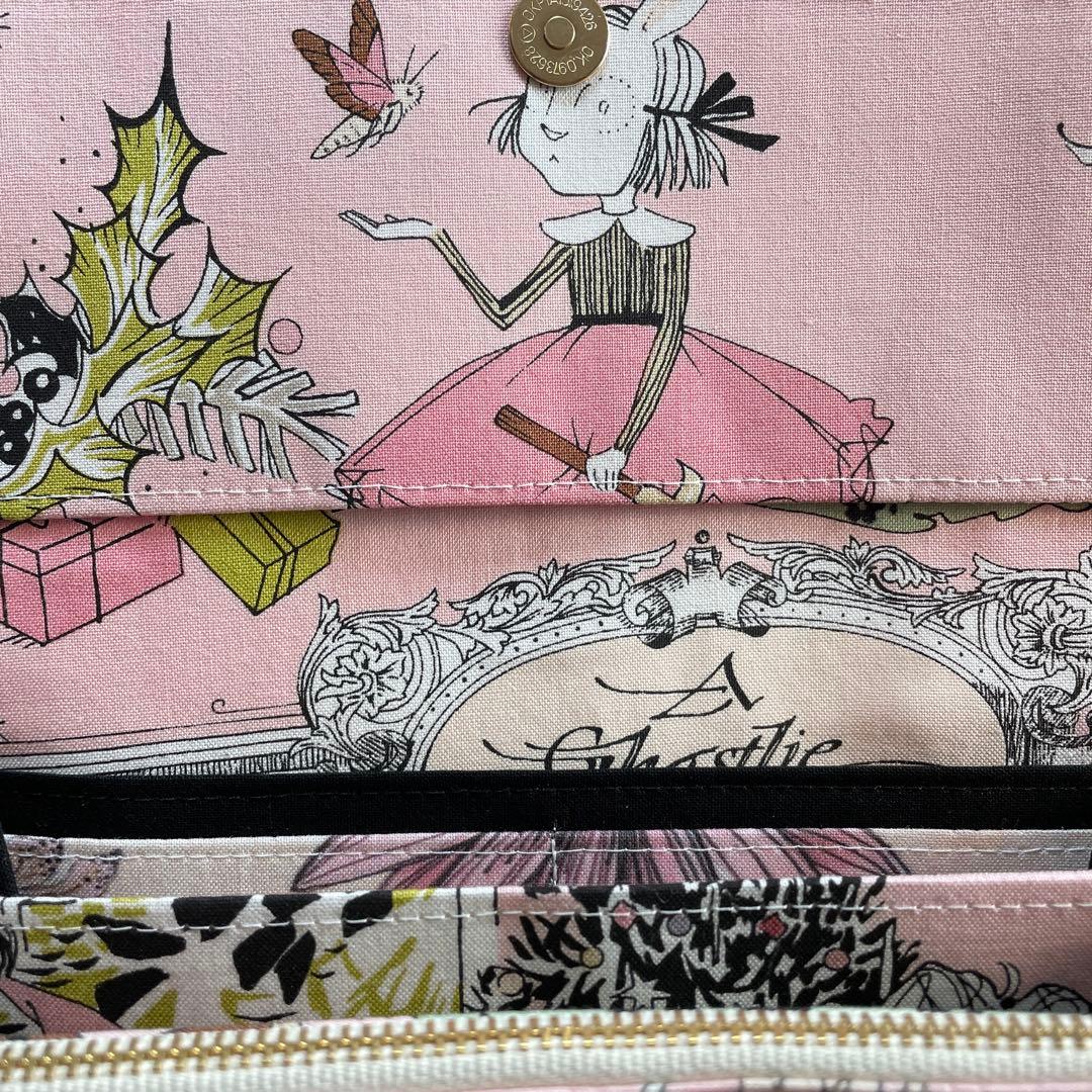 ラスト　長財布　やりくり財布　ハンドメイド　激レア生地　アレキサンダーヘンリー