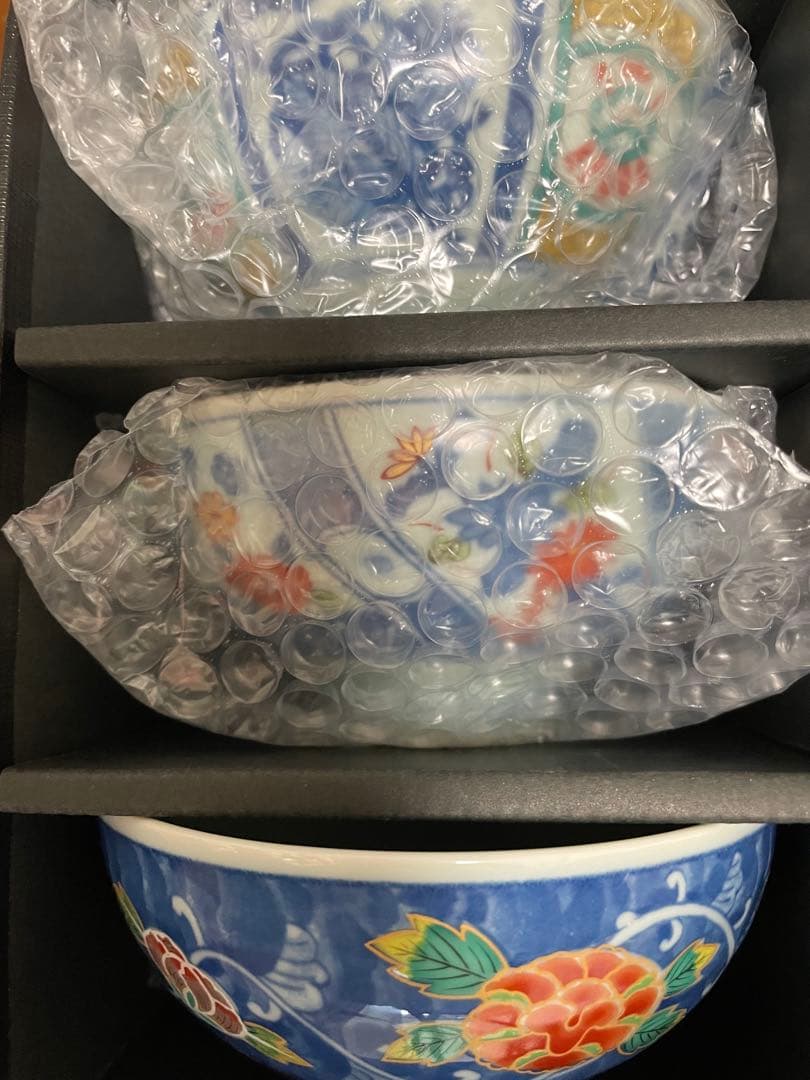 古伊万里　陶器製飯碗 6個セット