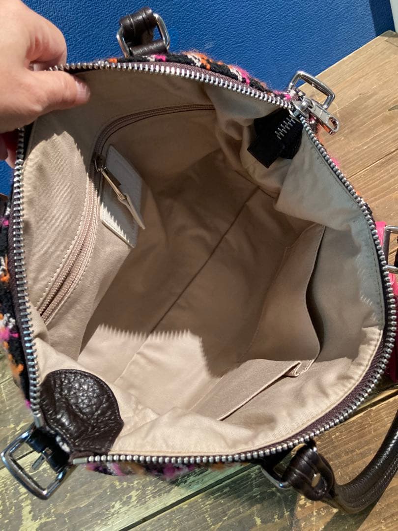 H 訳あり　コーチ　ハンドバッグ　バック　ピンク　白　ホワイト