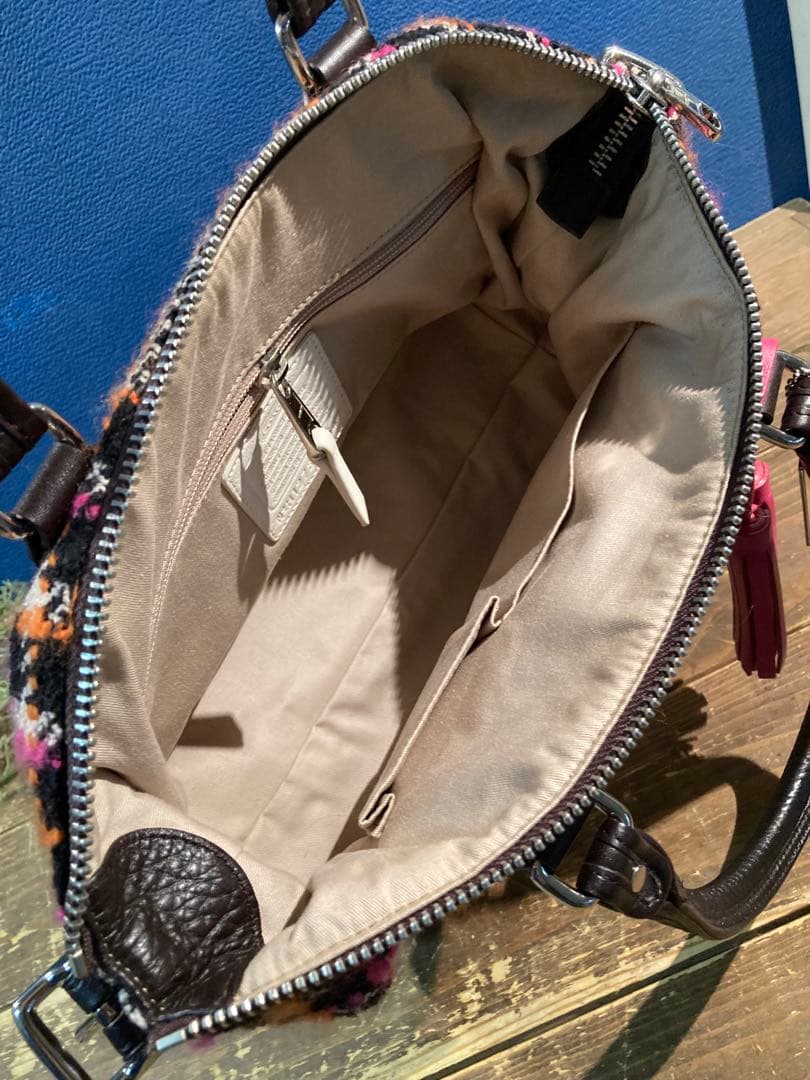 H 訳あり　コーチ　ハンドバッグ　バック　ピンク　白　ホワイト