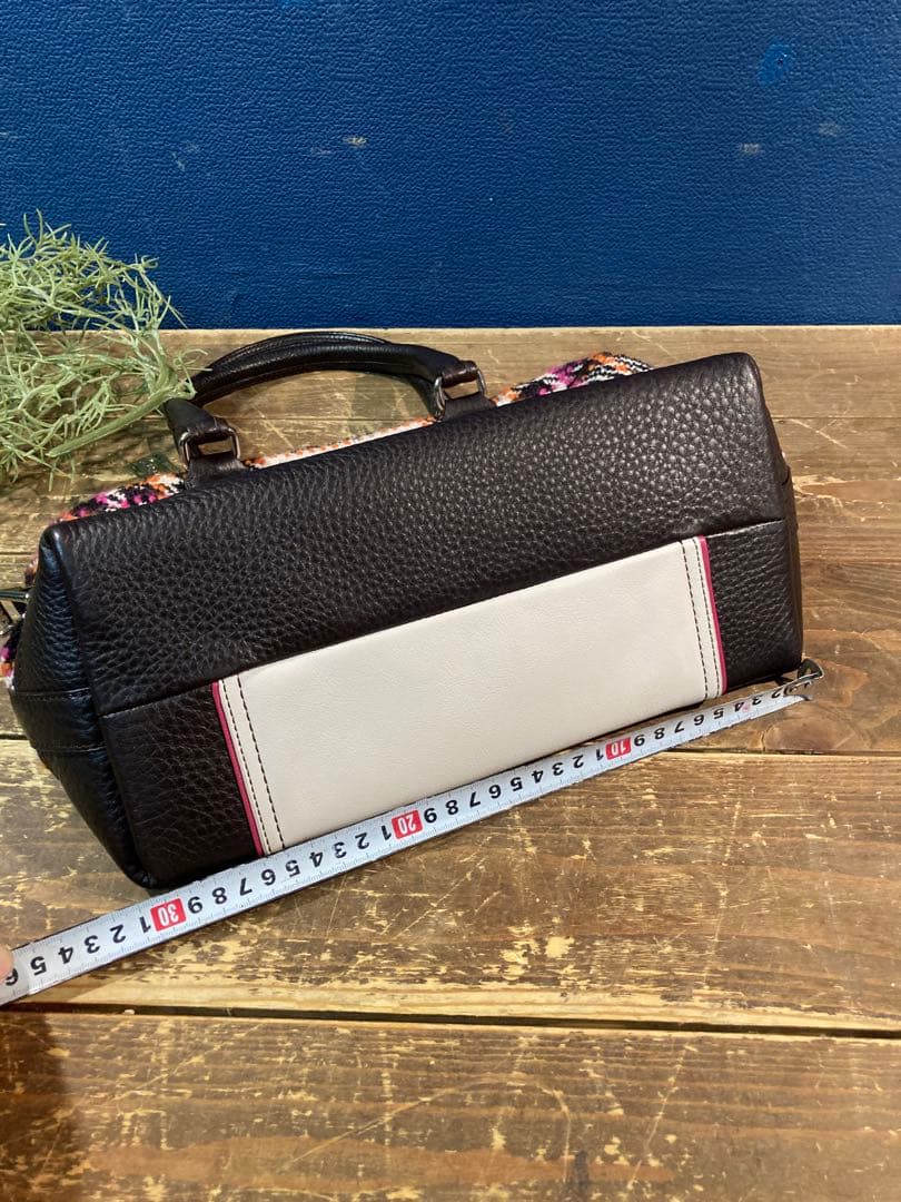 H 訳あり　コーチ　ハンドバッグ　バック　ピンク　白　ホワイト