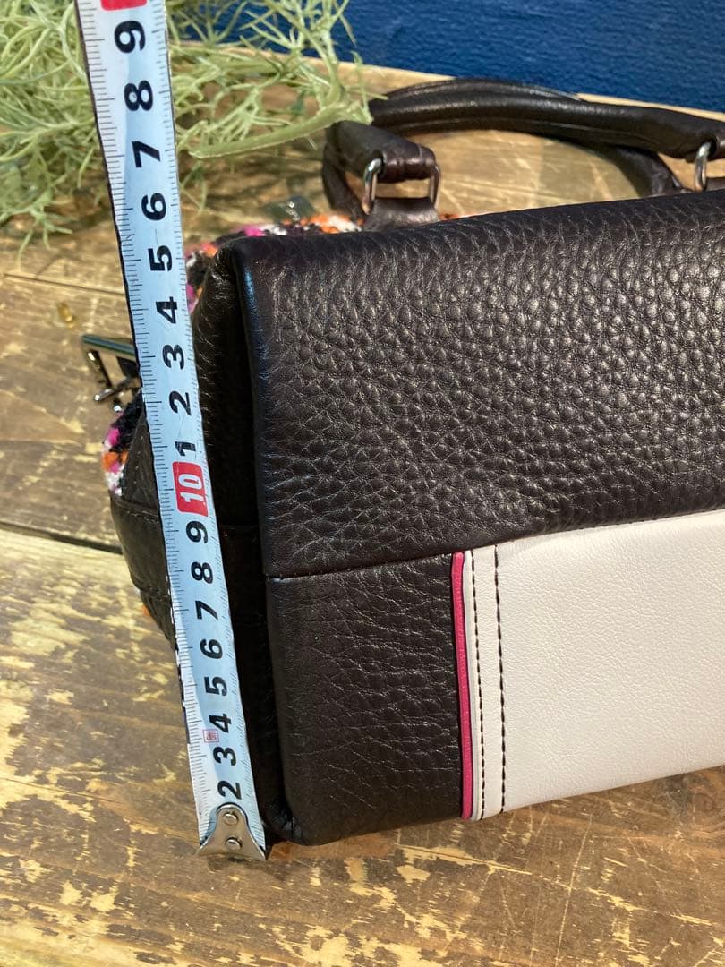 H 訳あり　コーチ　ハンドバッグ　バック　ピンク　白　ホワイト