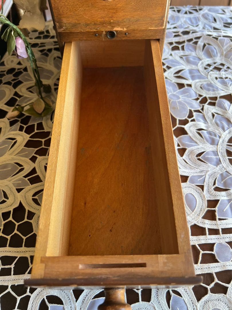 小引き出し 小物入れ タイル張 アンティーク ミシン引き出し 2段 ①インテリア