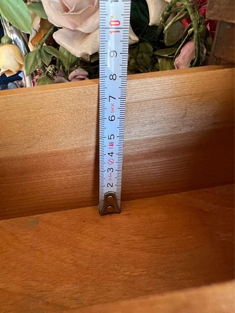 小引き出し 小物入れ タイル張 アンティーク ミシン引き出し 2段 ①インテリア