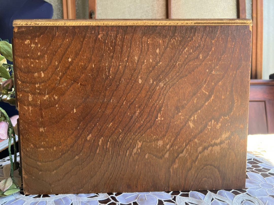 小引き出し 小物入れ タイル張 アンティーク ミシン引き出し 2段 ①インテリア