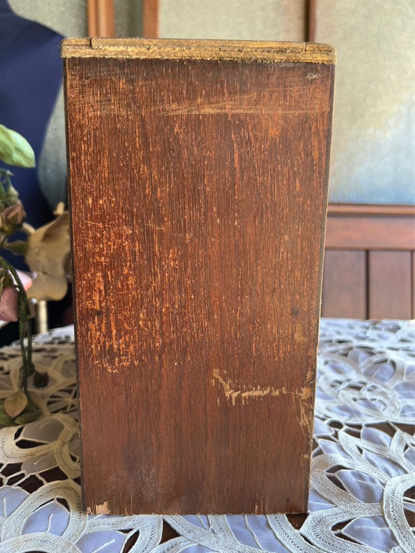 小引き出し 小物入れ タイル張 アンティーク ミシン引き出し 2段 ①インテリア