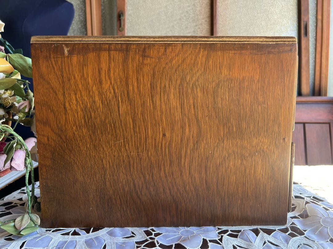 小引き出し 小物入れ タイル張 アンティーク ミシン引き出し 2段 ①インテリア