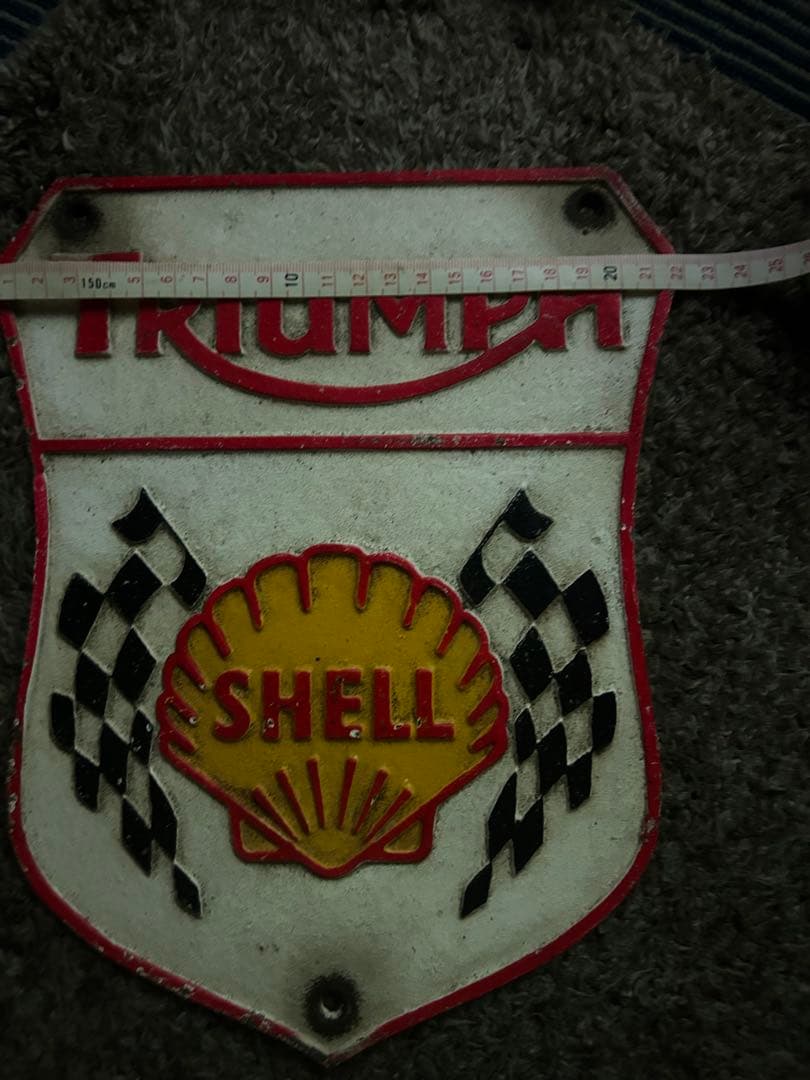 TRIUMPH SHELL 鋳鉄製　 サインプレート　アンティーク