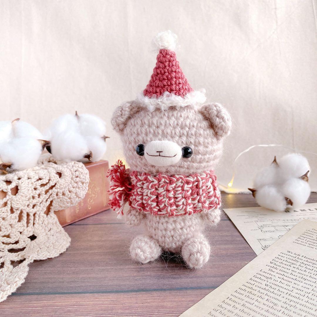 ほっこり冬の仲間たちのクリスマスあみぐるみセット