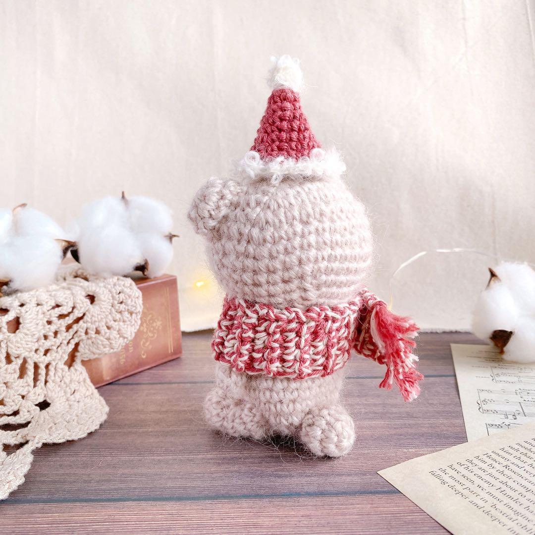 ほっこり冬の仲間たちのクリスマスあみぐるみセット