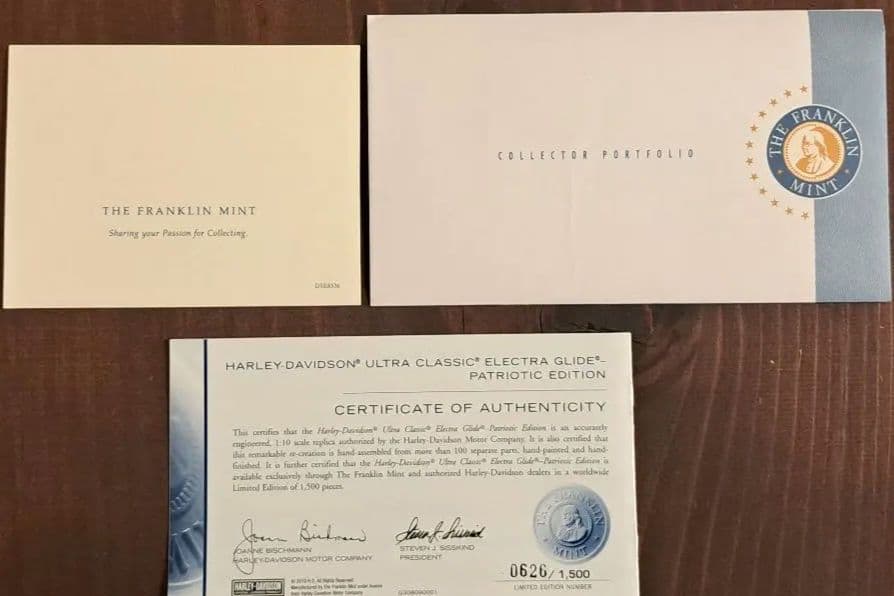 フランクリンミント　ハーレーダビットソン1/10 エディション626/1500