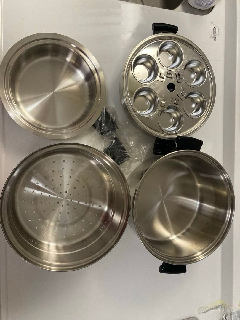 アムウェイ　多機能ステンレス鍋・蒸し器セット