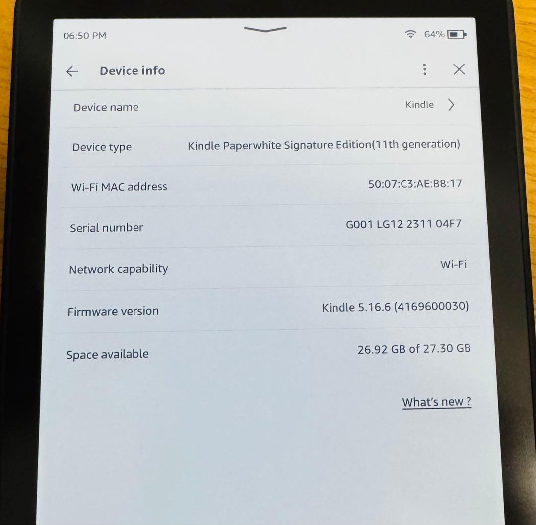 Kindle Paperwhiteシグニチャー エディション第11世代 32GB