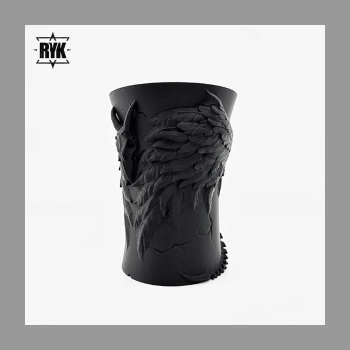 3Dプリント製 ダーク系鉢植え鉢 3Dプリンター鉢 作家鉢 植木鉢 Lサイズ