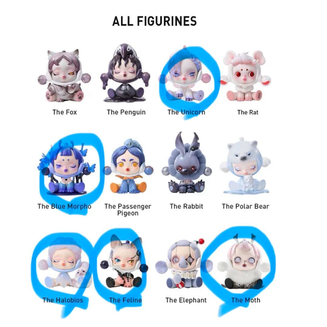 The mare of animals 5体セット【skullpanda】